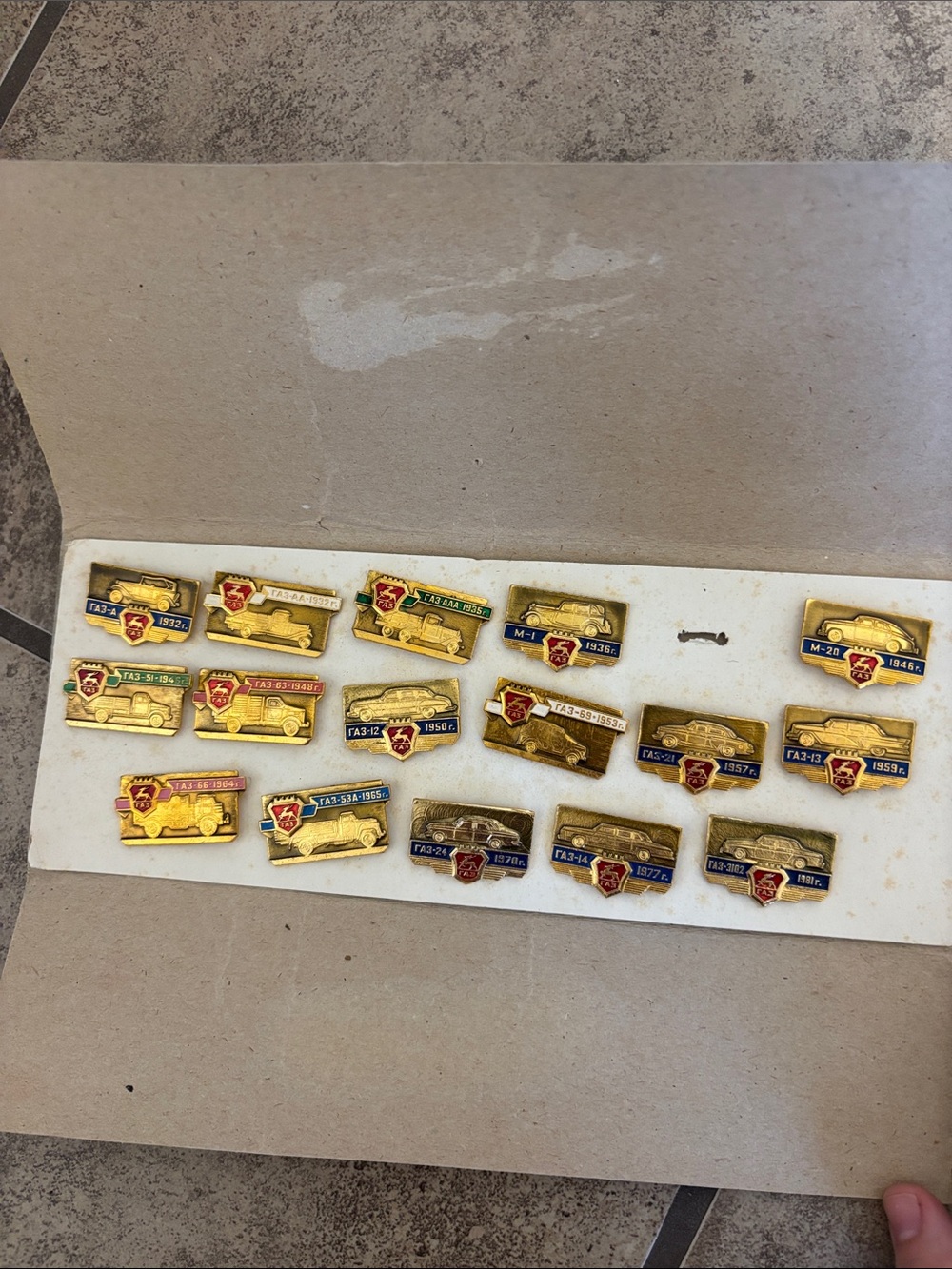 Cars of Russia Lapel Pin Set